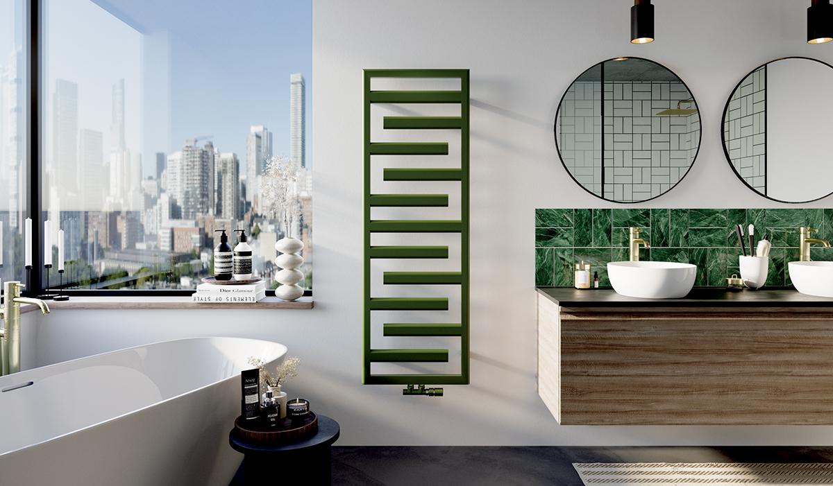 Photo d'ambiance - Radiateur sèche-serviettes Kapla vert