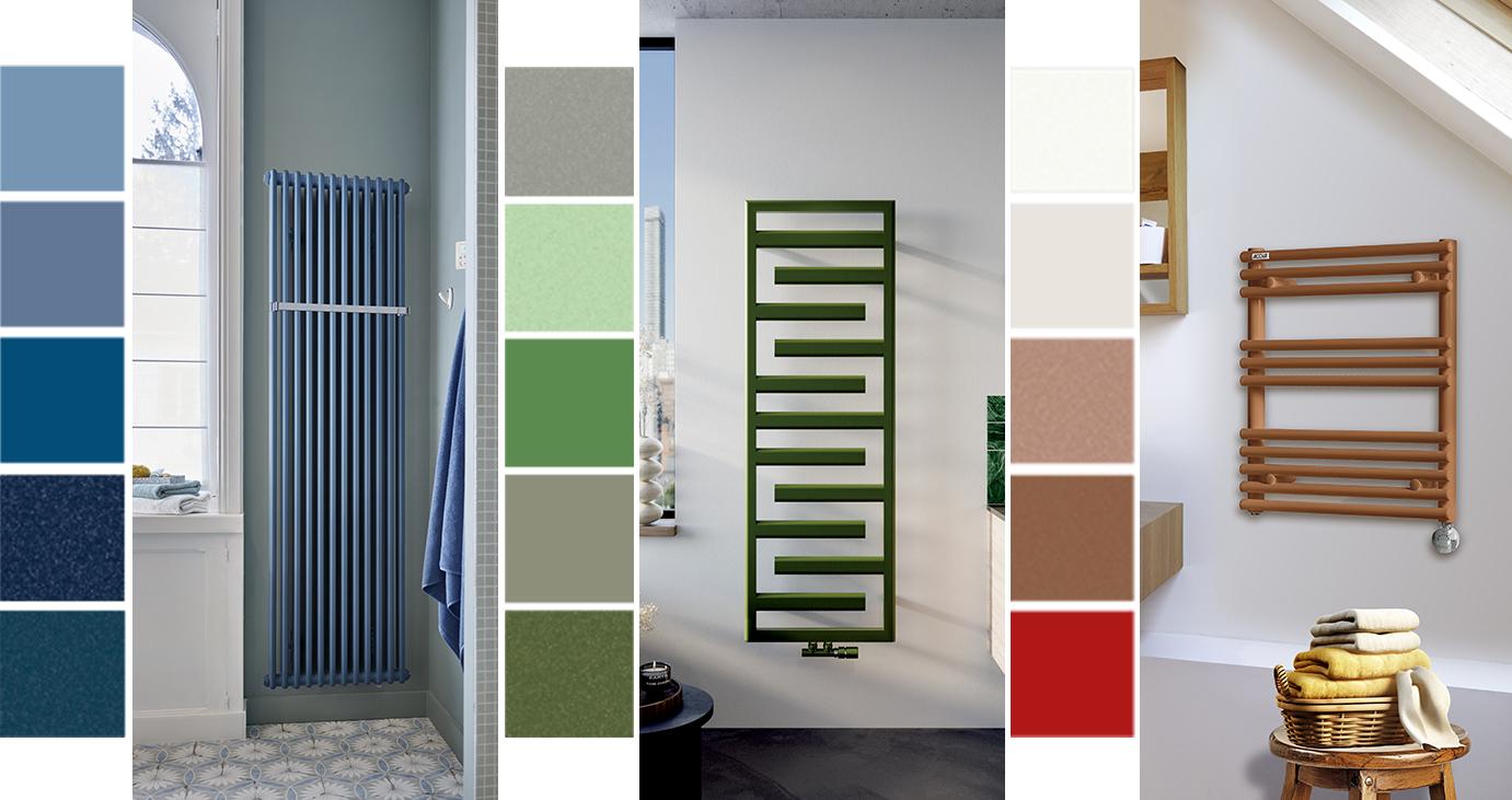 Présentation de l'offre spéciale couleurs à 1€ sur les sèche-serviettes